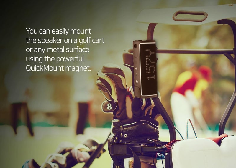 Golf Buddy GOLFBUDDY Voice XL Magnetic Golf GPS Speaker - Distances Visible, Rich Sound with 20W Woofer & 10W Tweeter, Clip-on Remote Controller, Attachable to Golf Cart, 10 Hours Battery Life, IPX6 Waterproof - Image 5